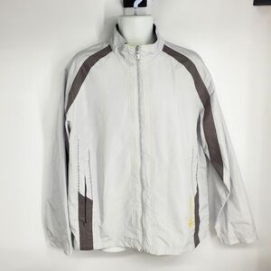 Champion Authentic Athletic Apparel Zip Up Windbreaker Men Size Large Grey